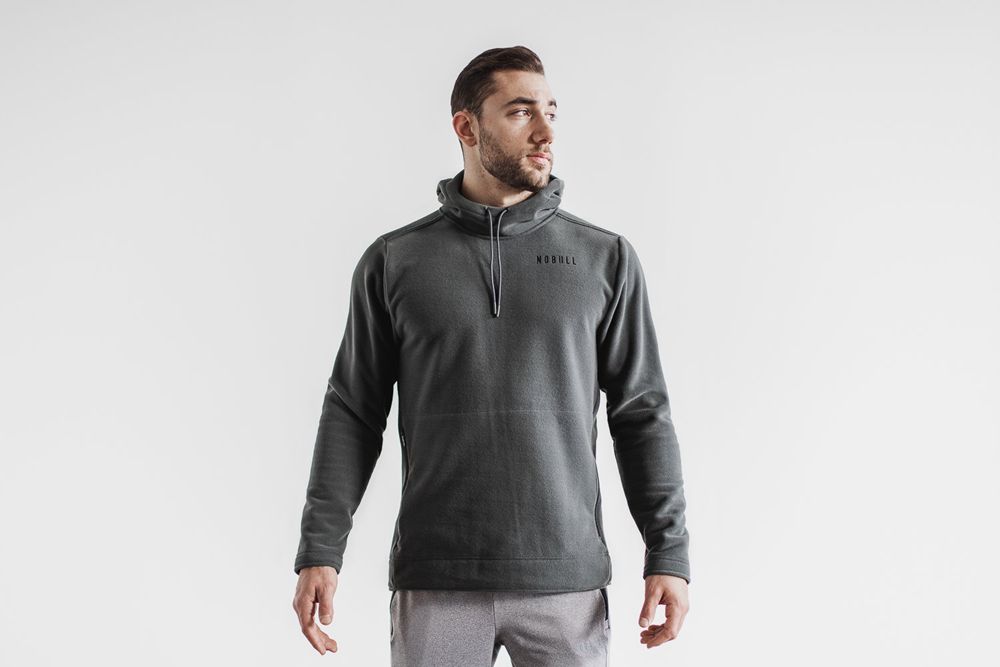 NOBULL Majica S Kapuljačom Muške - Nobull Arctic Pullover Tamno Sive (532167-RTQ)